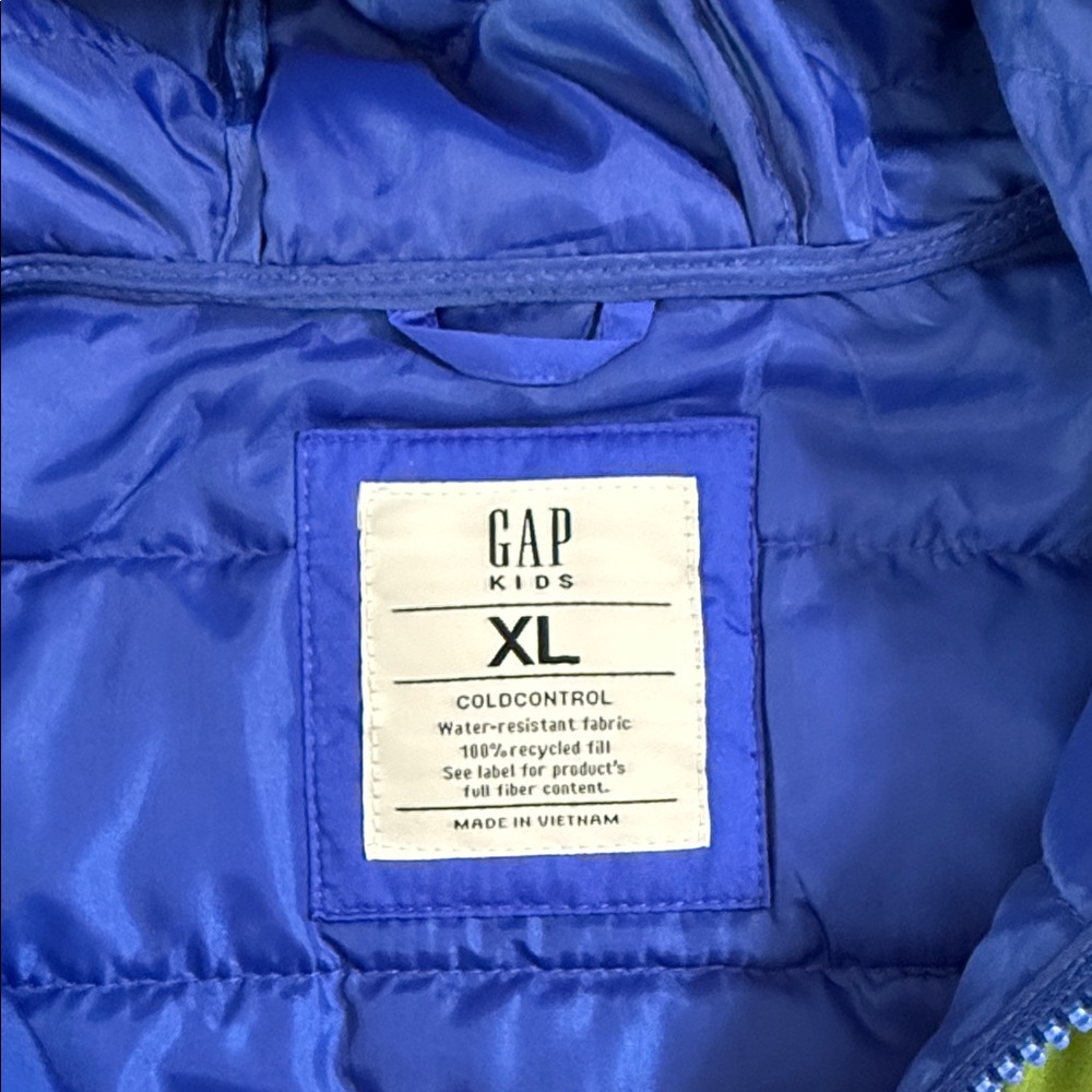 BNWT GAP Kids Vibrant Blue Puffer Jacket with Hood - Picture 12 of 12